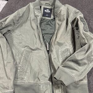 Hollister Men's Olive Bomber Jacket